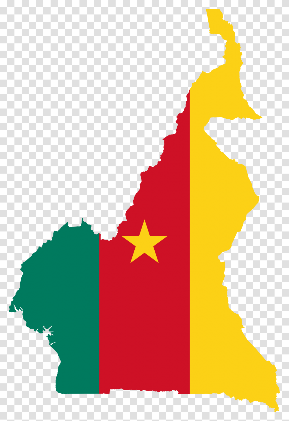 Cameroon Map With Flag, Star Symbol, Person, Human Transparent Png