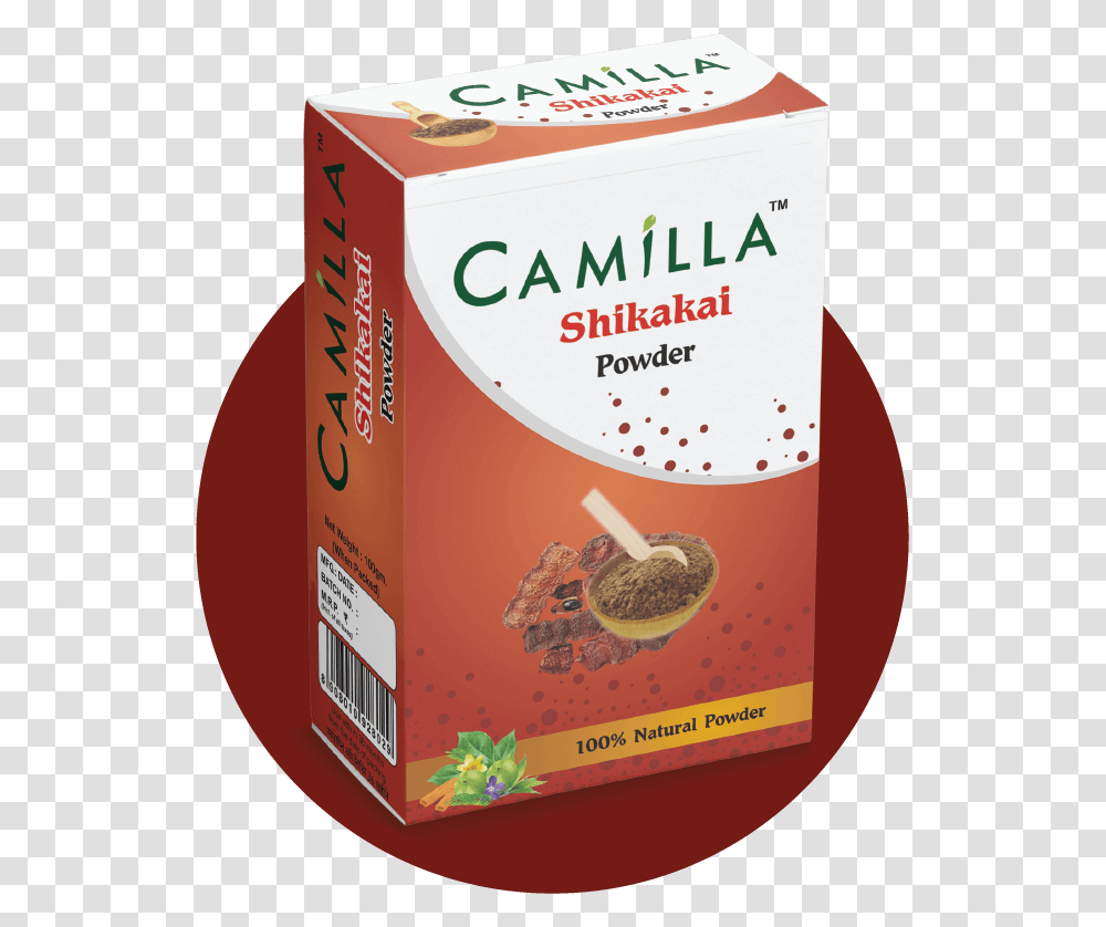 Camilla Shikakai Powder Carton, Box, Food, Label, Bowl Transparent Png