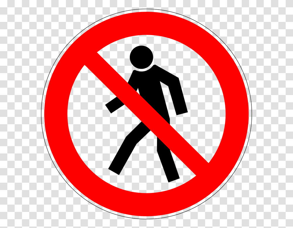 Caminar Prohibido No Est Permitido Signo Smbolo No Walk, Road Sign, Stopsign Transparent Png