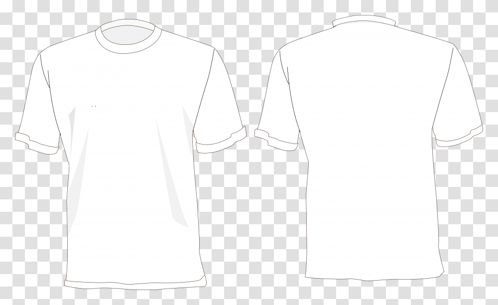 Camisa Branca Desenho Frente E Costas, Apparel, Sleeve, T-Shirt Transparent Png