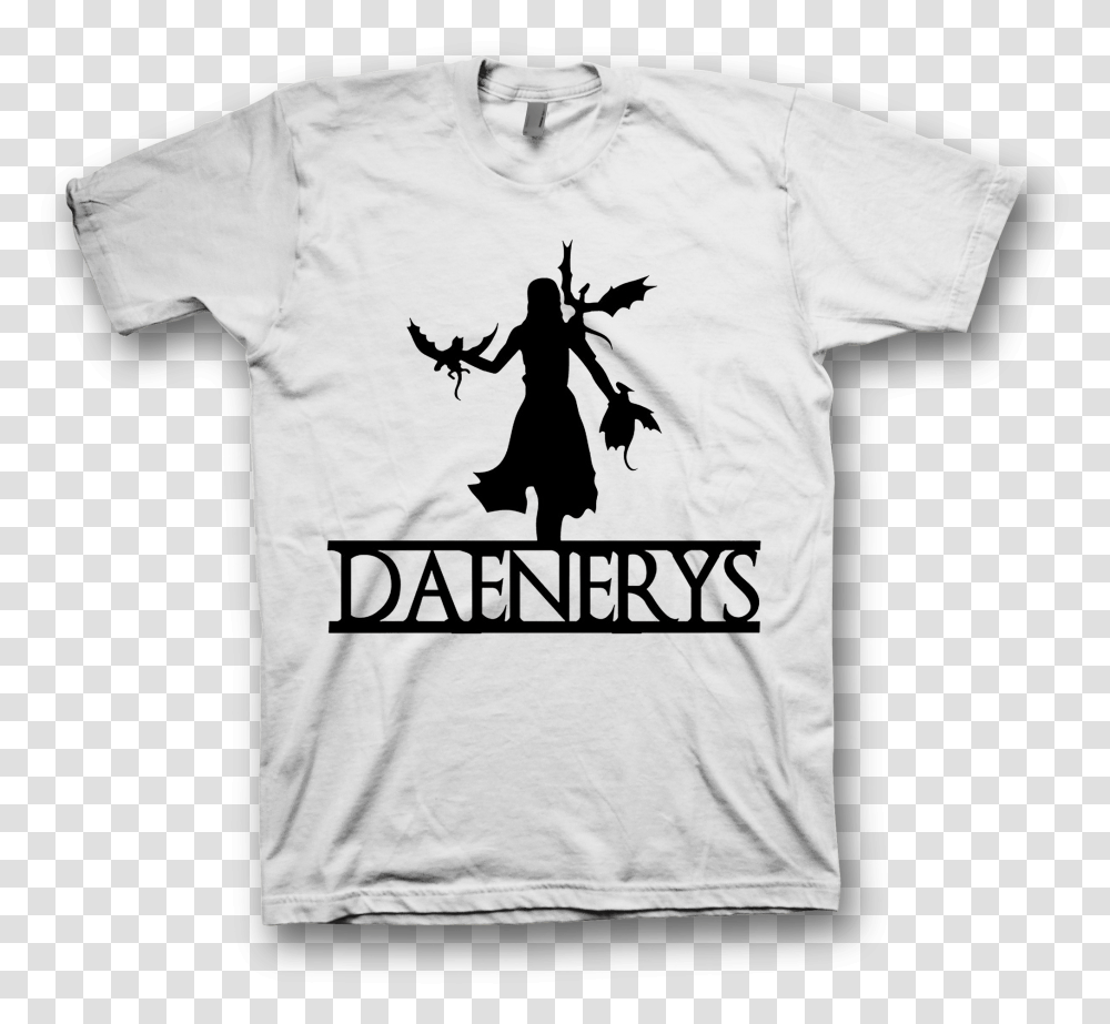 Camiseta Blanca Daenerys Silueta Silhouette Dragon Game Of Thrones, Apparel, T-Shirt, Person Transparent Png