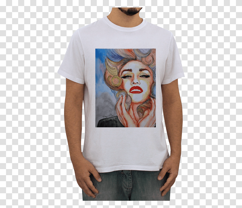 Camiseta Gwen Stefani Em Aquarela De Margarete Bomna Blusa Da Marilia, Skin, Apparel, Person Transparent Png
