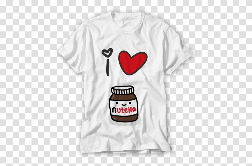 Camiseta I Love Nutella Camisa Hoje Tem Gol Do Gabigol, Apparel, T-Shirt, Food Transparent Png