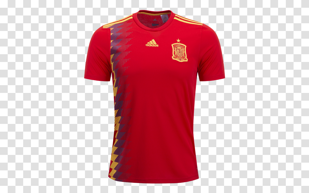Camiseta Primera Equipacin Mundial Rusia Spain National Football Team Jersey, Apparel, Shirt, T-Shirt Transparent Png