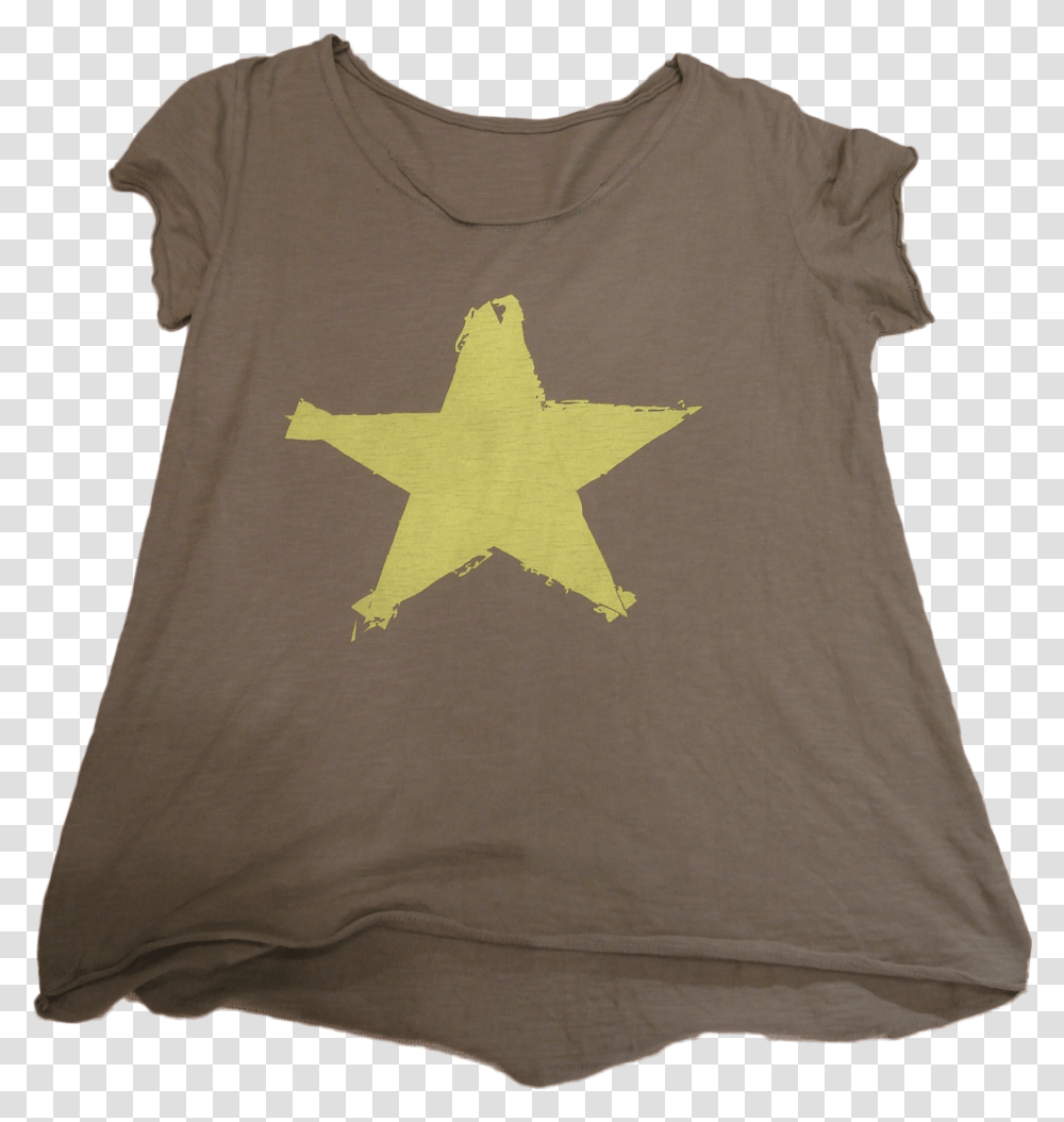 Camiseta Verde Militar Con Estrella Amarilla Star Transparent Png