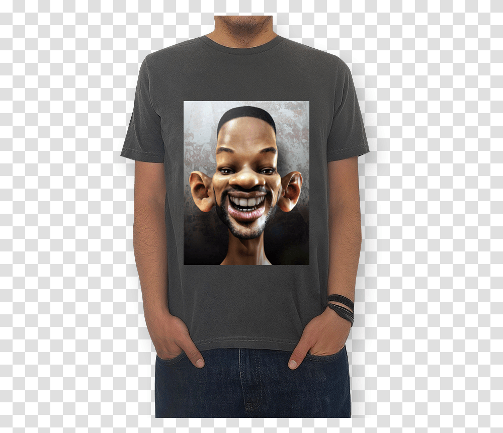 Camiseta Will Smith De Roberto Mrciona Download Caricature Celebrities, Apparel, Face, Person Transparent Png