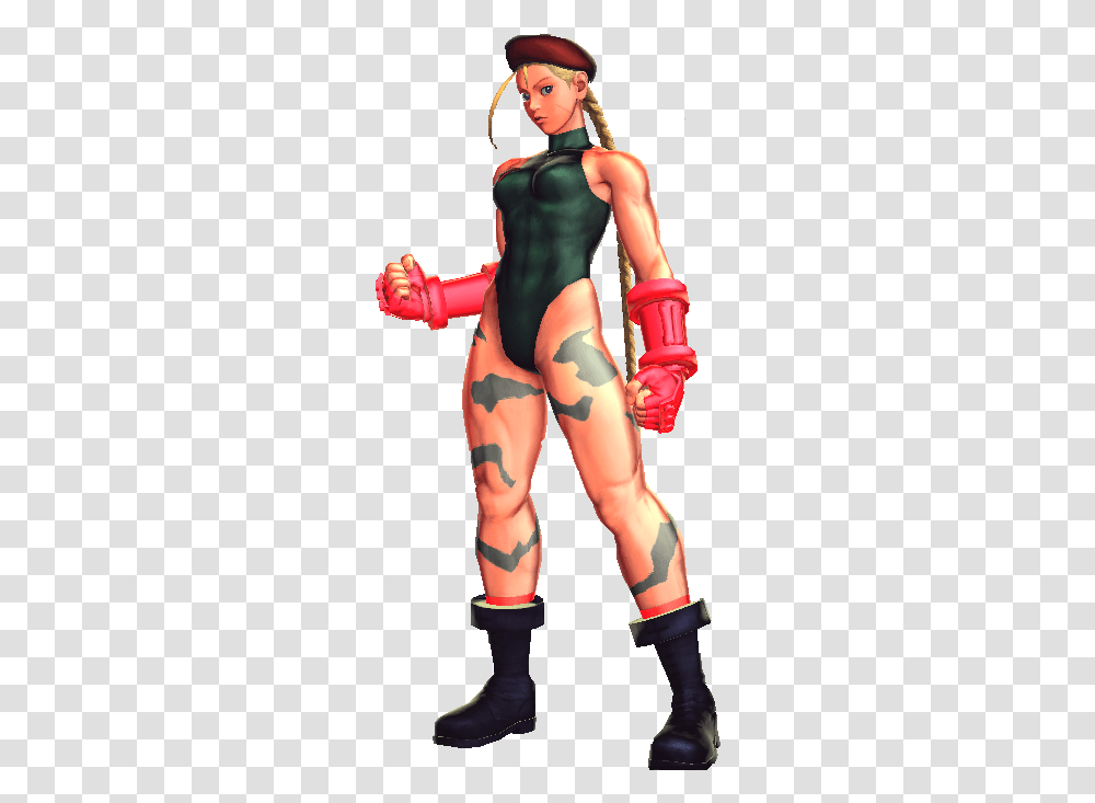 Cammy White Street Fighter Character Action Figure, Costume, Skin, Person, Arm Transparent Png