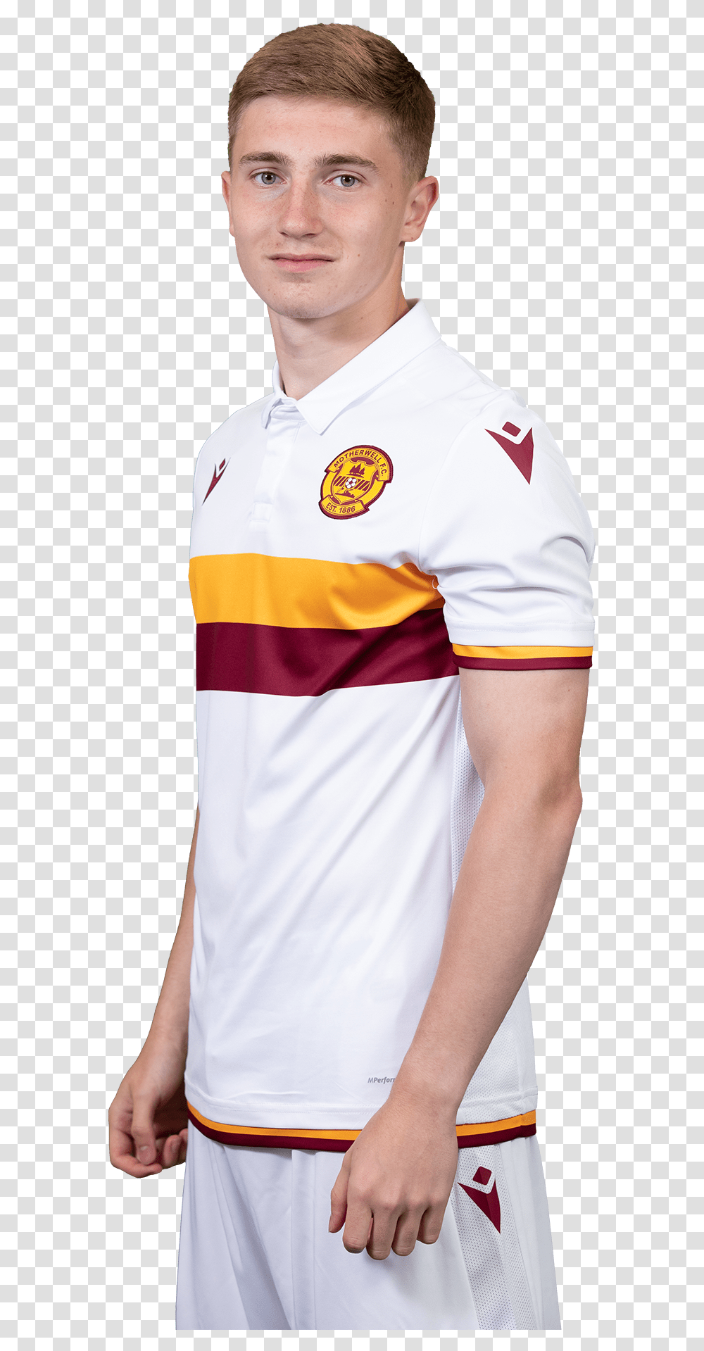 Cammy Williamson Motherwell Football Club Polo Shirt, Clothing, Apparel, Person, Human Transparent Png