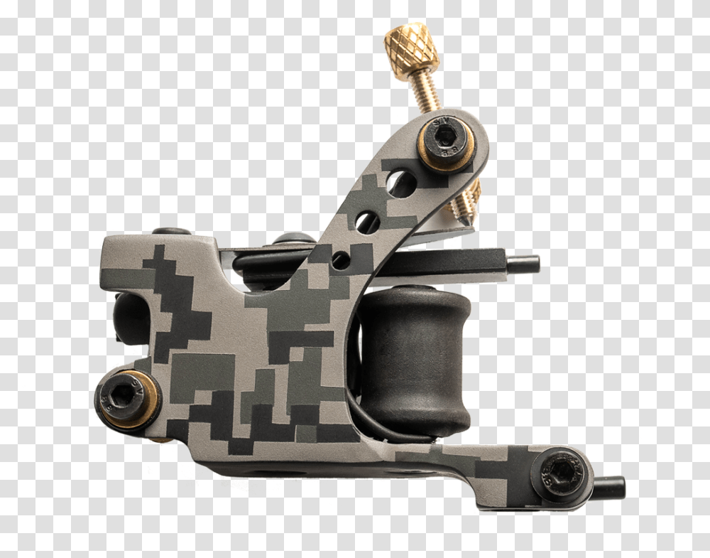 Camo Cast Iron Tattoo Machine Gun, Vise, Weapon, Weaponry, Microscope Transparent Png