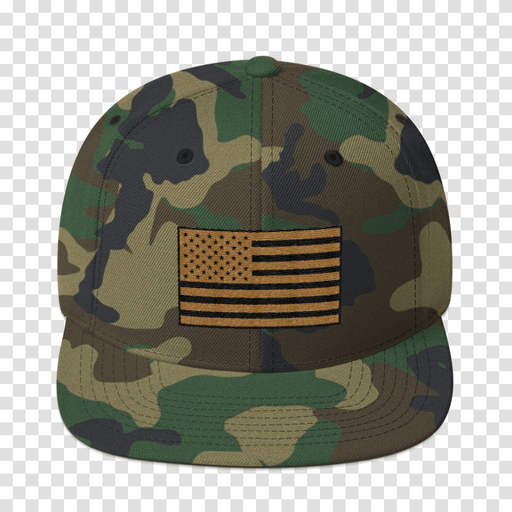 Camo Flag Snapback United Patriot Apparel, Military Uniform, Baseball Cap, Hat Transparent Png