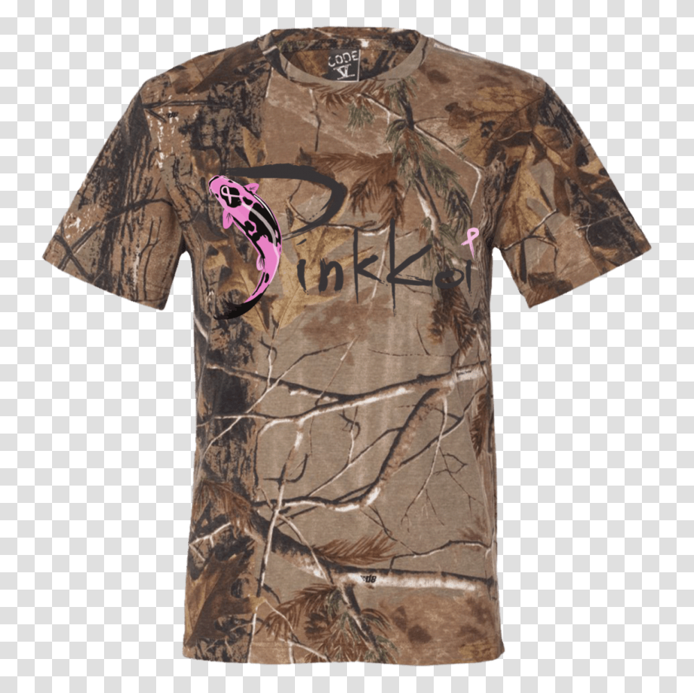Camo Short Sleeve Camouflage T Shirt Cancer Koi, Apparel, T-Shirt, Military Transparent Png