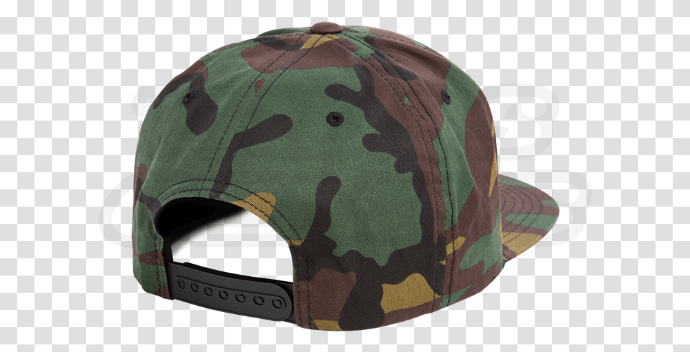 Camo Snapback Hat Backside Yupoong Camo Snapback, Apparel, Military Uniform, Cap Transparent Png
