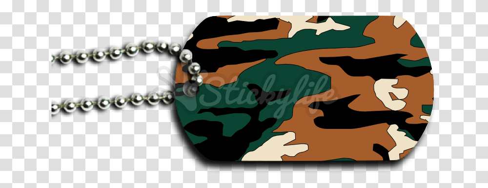 Camouflage Dog Tag Front Chain, Military, Military Uniform Transparent Png