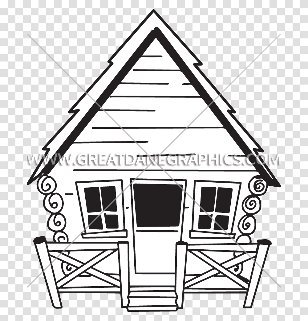 Camp Cabin Production Ready Artwork For T Shirt Printing, Housing, Building, Cottage, House Transparent Png