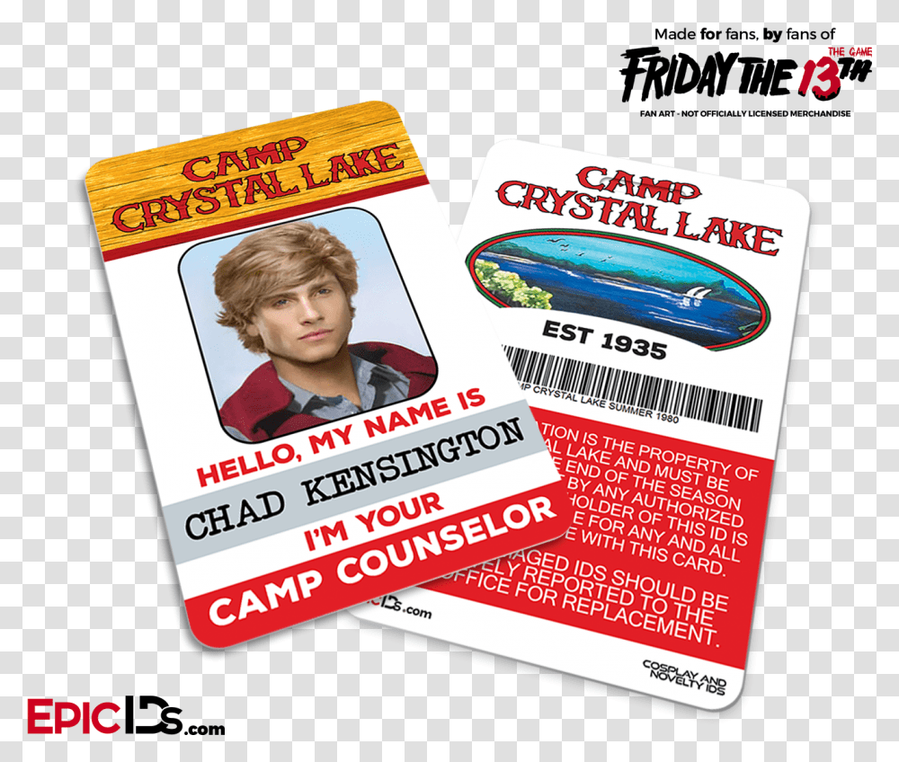 Camp Crystal Lake Friday The 13th Eric Lachappa Friday The 13th The Game, Person, Human, Text, Flyer Transparent Png