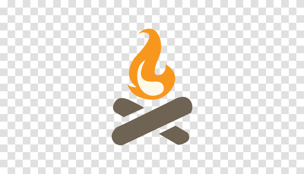 Camp Fire Icon With Wood Logs, Light, Bird, Animal, Flame Transparent Png