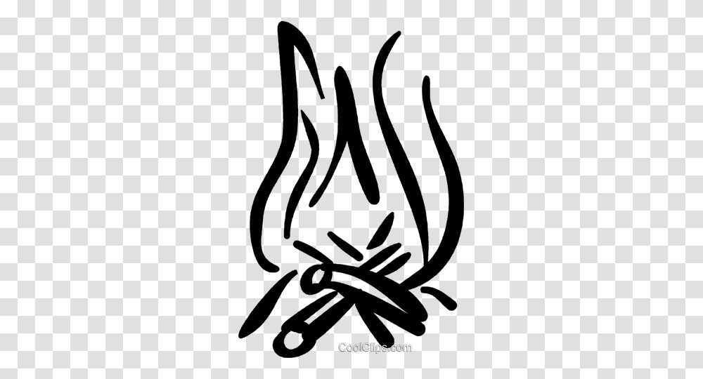 Camp Fire Royalty Free Vector Clip Art Illustration, Handwriting, Label, Calligraphy Transparent Png