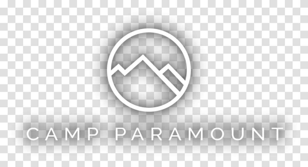 Camp Paramount Website White Logo Emblem, Alphabet, Trademark Transparent Png