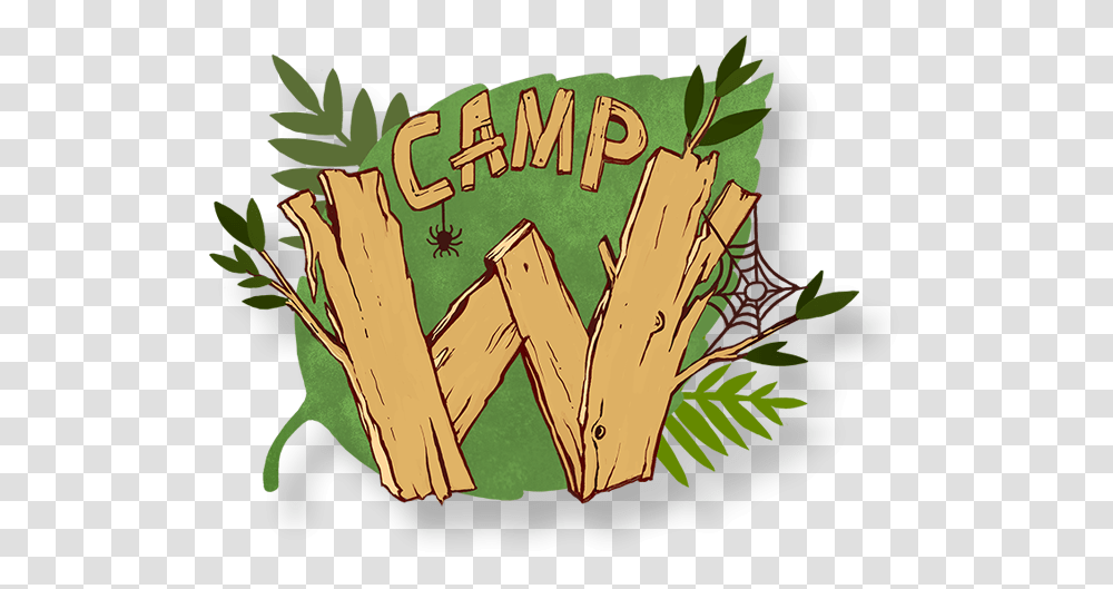 Camp W Logo Animasi Kemping, Vegetation, Plant, Woodland, Tree Transparent Png