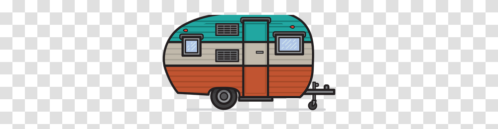 Camper Clipart Vintage Camper, Vehicle, Transportation, Van, Neighborhood Transparent Png
