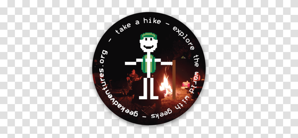 Camper Sticker 2x2 Circle, Text, Logo, Symbol, Clock Tower Transparent Png