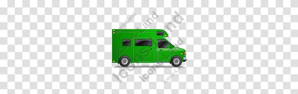 Camper Van Right Green Icon Pngico Icons, Ambulance, Vehicle, Transportation, Fire Truck Transparent Png