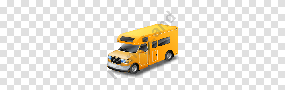 Camper Van Yellow Icon Pngico Icons, Bus, Vehicle, Transportation, Minibus Transparent Png