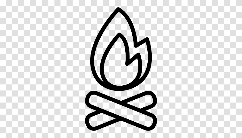 Campfire Camping Flame Bonfire Burn Nature Hot Icon, Gray, World Of Warcraft Transparent Png