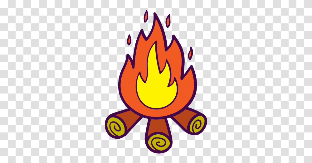 Campfire Free Icon Of Autumn Hand Drawn Language, Flame, Poster, Advertisement, Light Transparent Png