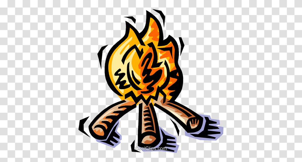 Campfire Royalty Free Vector Clip Art Illustration, Flame, Bonfire, Poster, Advertisement Transparent Png
