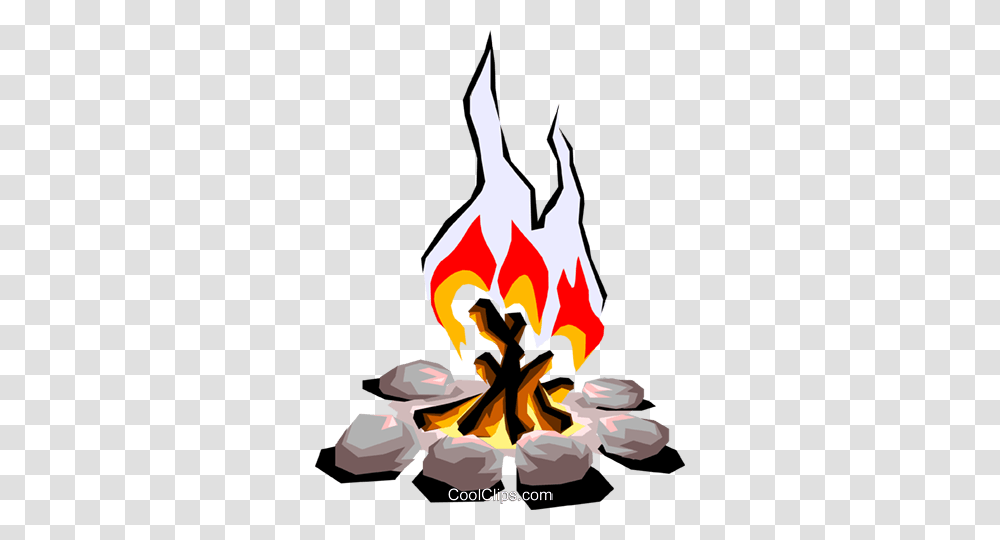 Campfire Royalty Free Vector Clip Art Illustration, Light, Flame, Torch Transparent Png