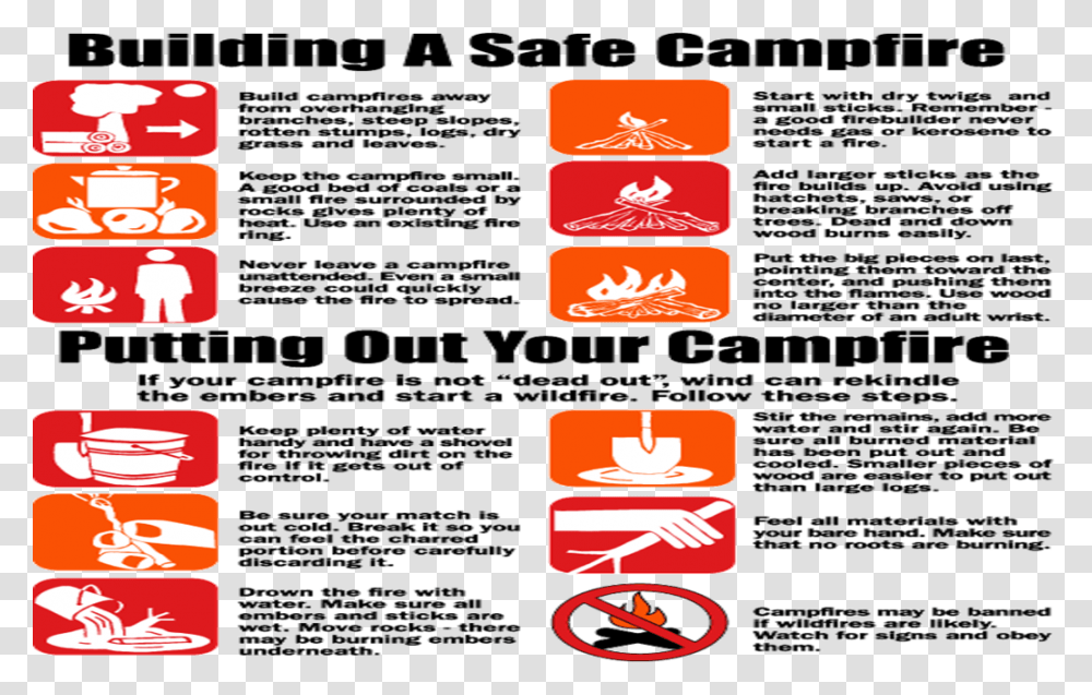 Campfire Safety, Advertisement, Poster, Flyer Transparent Png