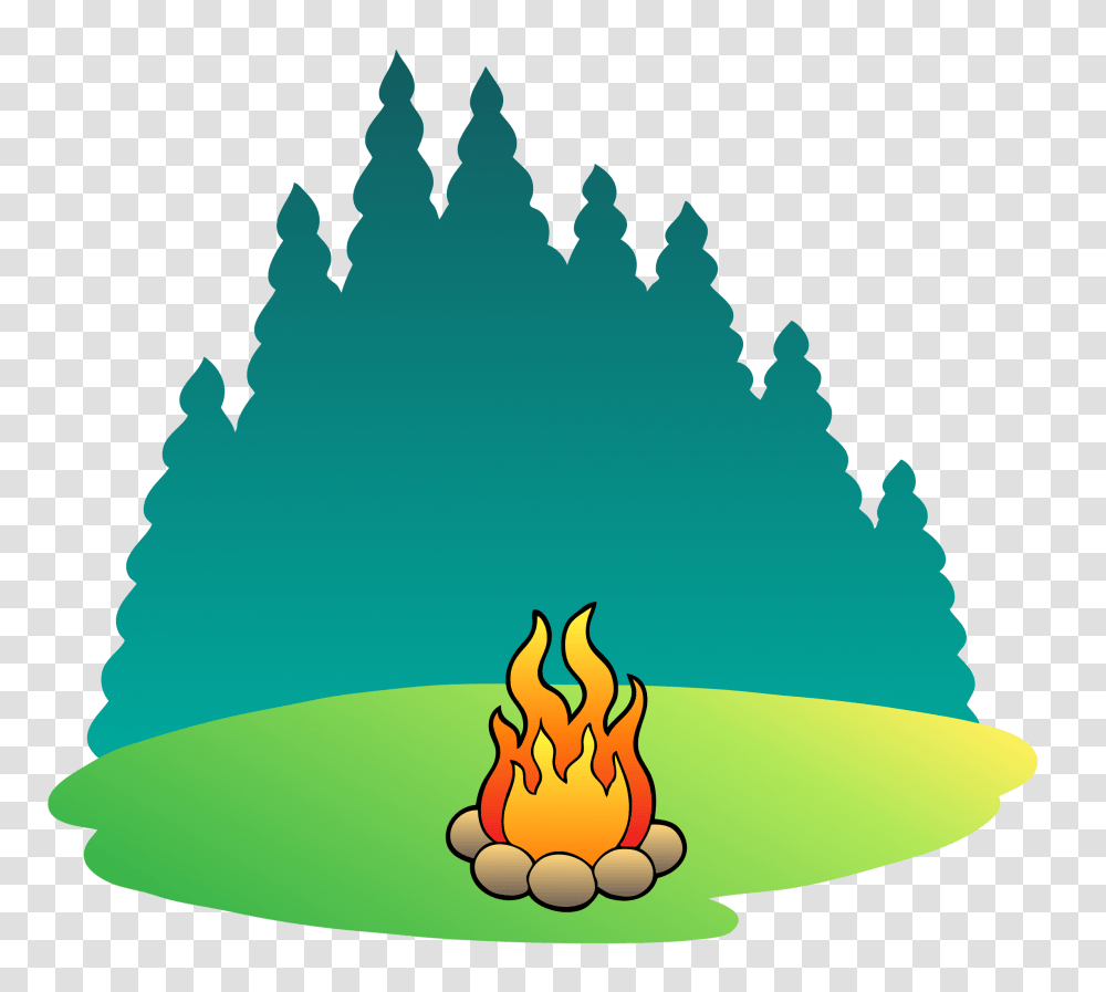 Camping Campsite Summer Camp Clip Art, Fire, Flame, Birthday Cake, Food Transparent Png