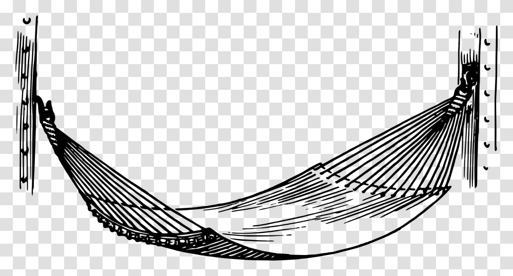 Camping Clip Art Hammock Black And White, Gray, World Of Warcraft Transparent Png