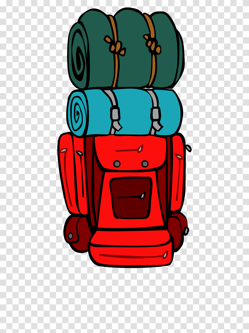 Camping Clipart Backpack, Bag, Robot Transparent Png