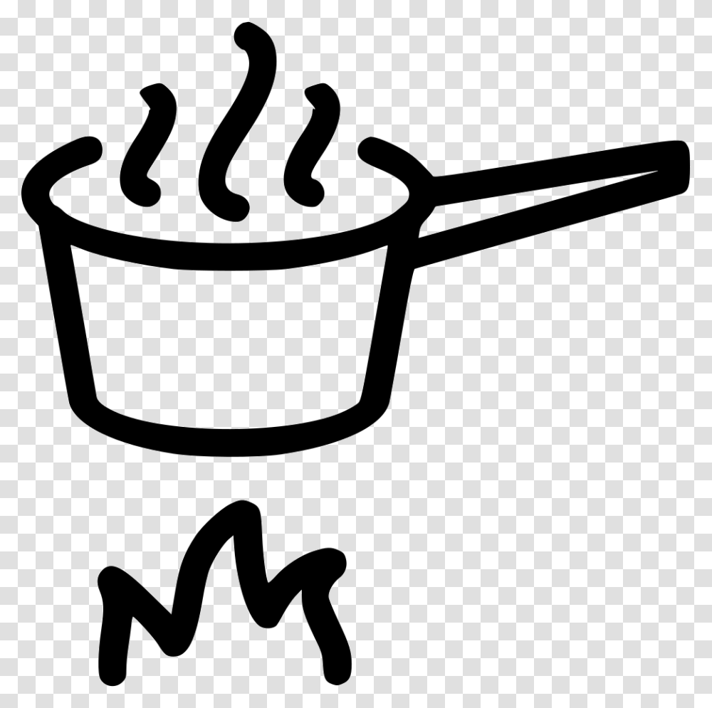 Camping Cooking Outside Svg Icon Free Cooking Icon, Stencil, Bowl, Pot, Scissors Transparent Png
