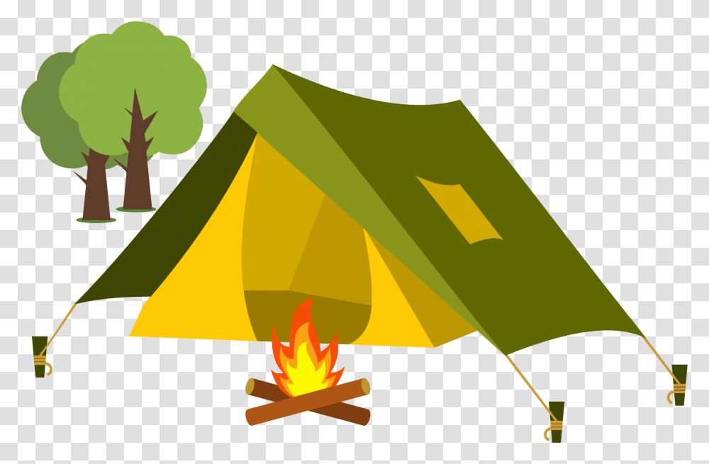 Camping, Fire, Tent, Flame Transparent Png