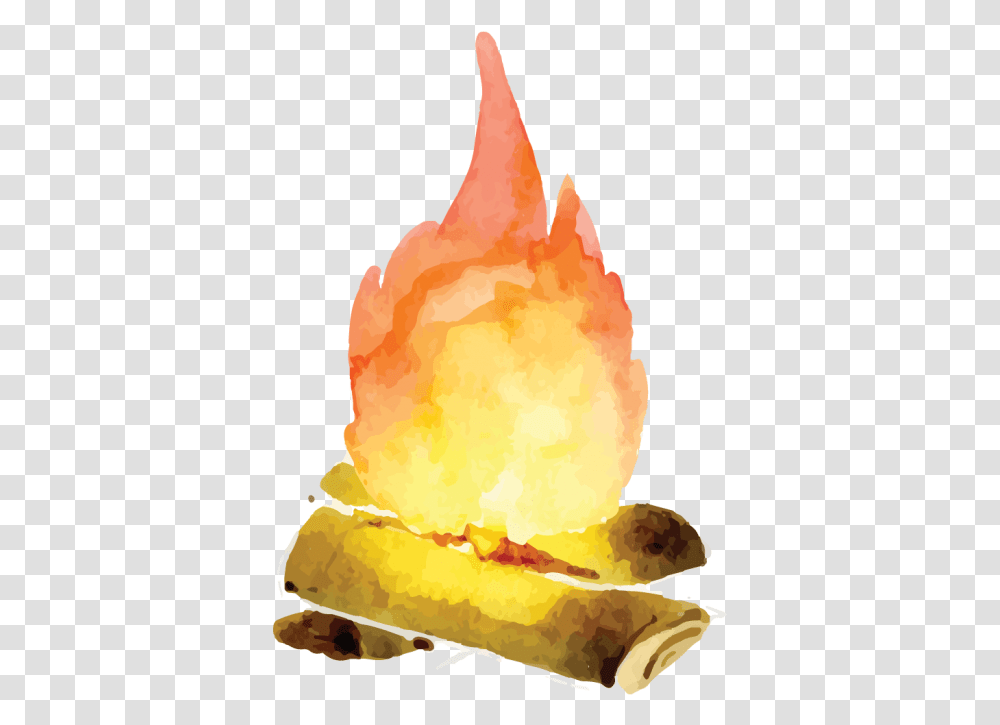 Camping Fire Watercolor, Food, Plant, Sweets, Confectionery Transparent Png