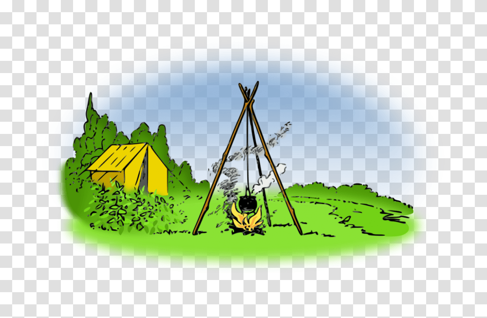 Camping Food Campfire Computer Icons Drawing, Tripod, Outdoors, Grass, Plant Transparent Png