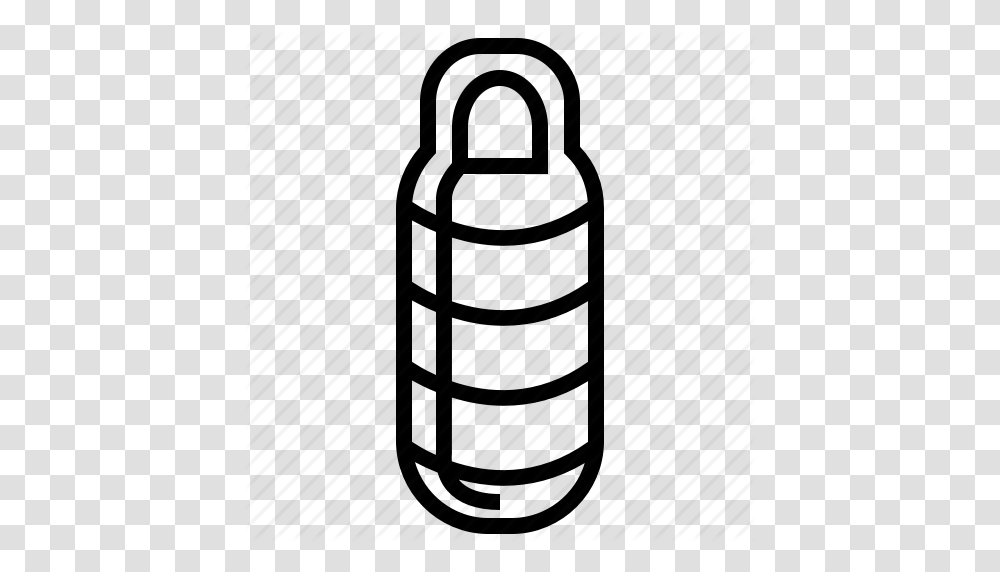 Camping Outline Sleeping Bag Icon, Weapon, Weaponry, Bomb, Bottle Transparent Png