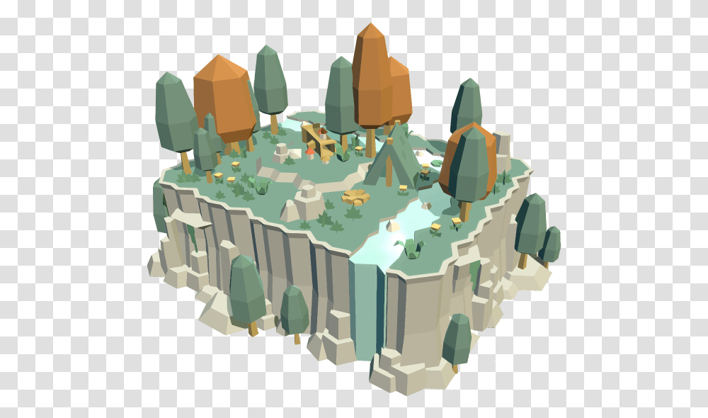 Camping Scene Low Poly 3d Scene, Toy, Nature, Outdoors, Dessert Transparent Png