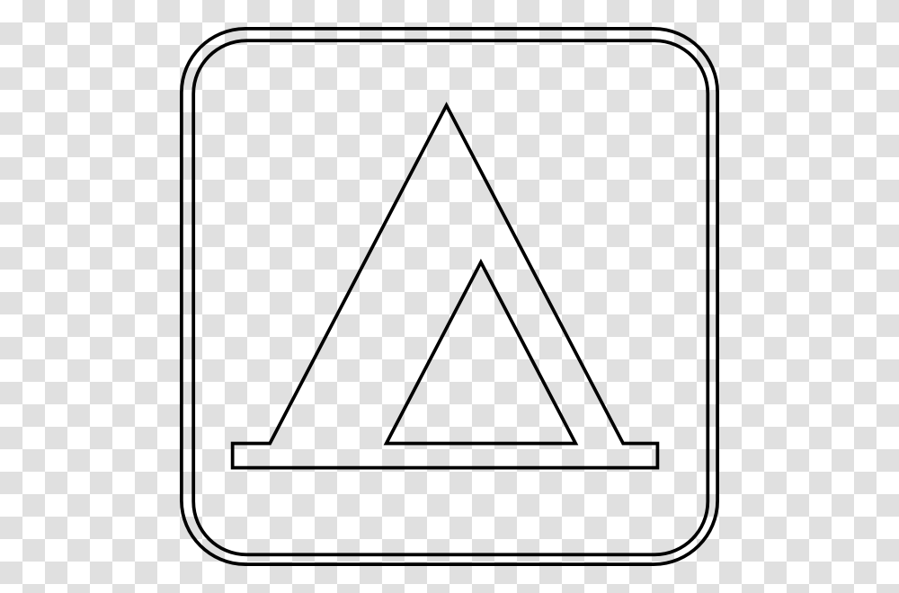 Camping Sign Outline Clip Art, Triangle, Tent Transparent Png