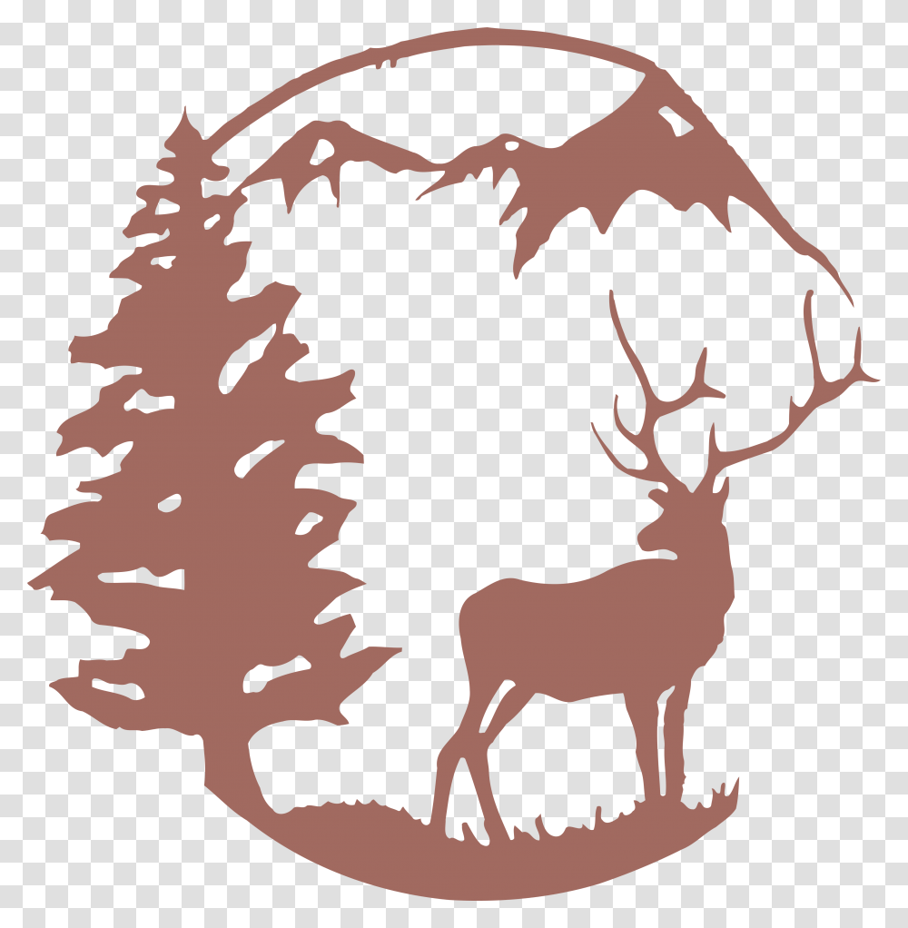 Camping Signs Deer Wall Art Stickers Cutting, Wildlife, Mammal, Animal, Elk Transparent Png