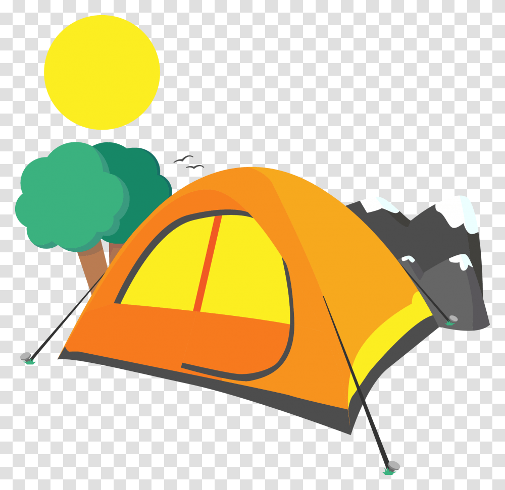 Camping Tent Computer File Cartoon Camping Materials, Mountain Tent, Leisure Activities Transparent Png