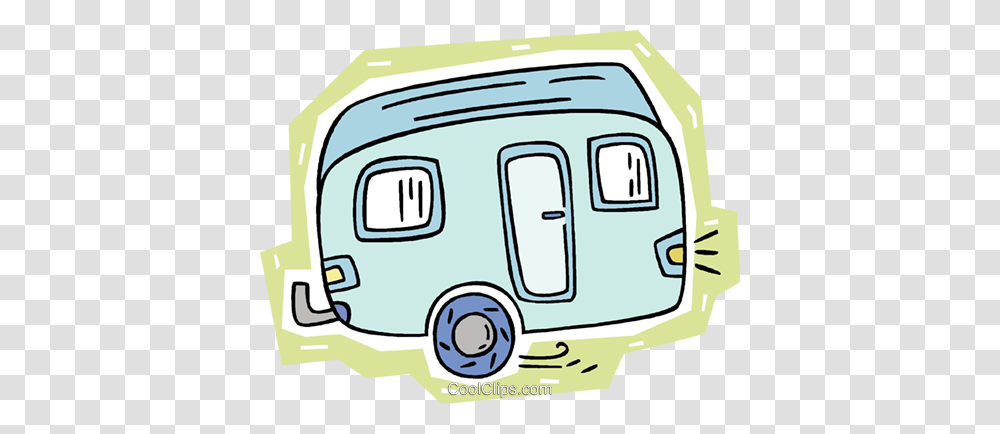Camping Trailer Royalty Free Vector Clip Art Illustration, Caravan, Vehicle, Transportation, Moving Van Transparent Png
