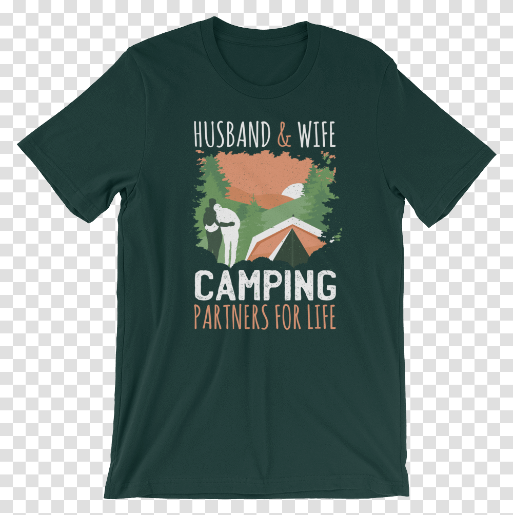 Camping Vector Husband And Wife Rise Above Hate Shirt, Apparel, T-Shirt, Sleeve Transparent Png
