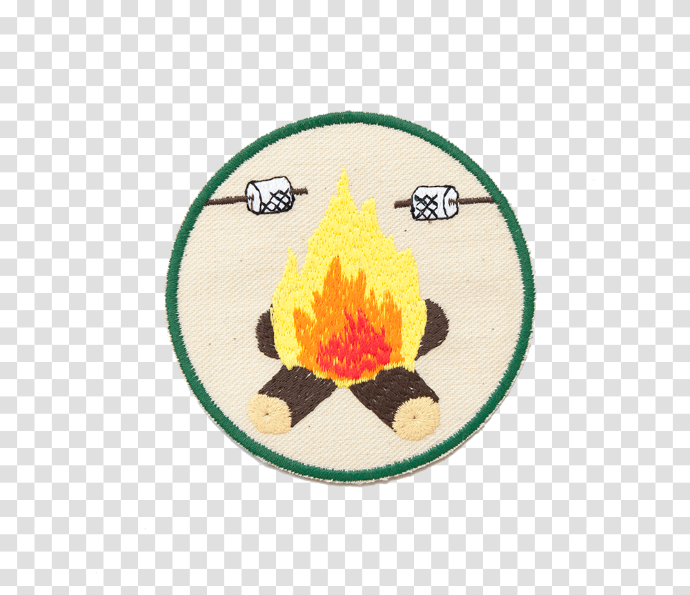 Camping With Friends Patch Crewel Camp Fire, Rug, Logo, Symbol, Trademark Transparent Png