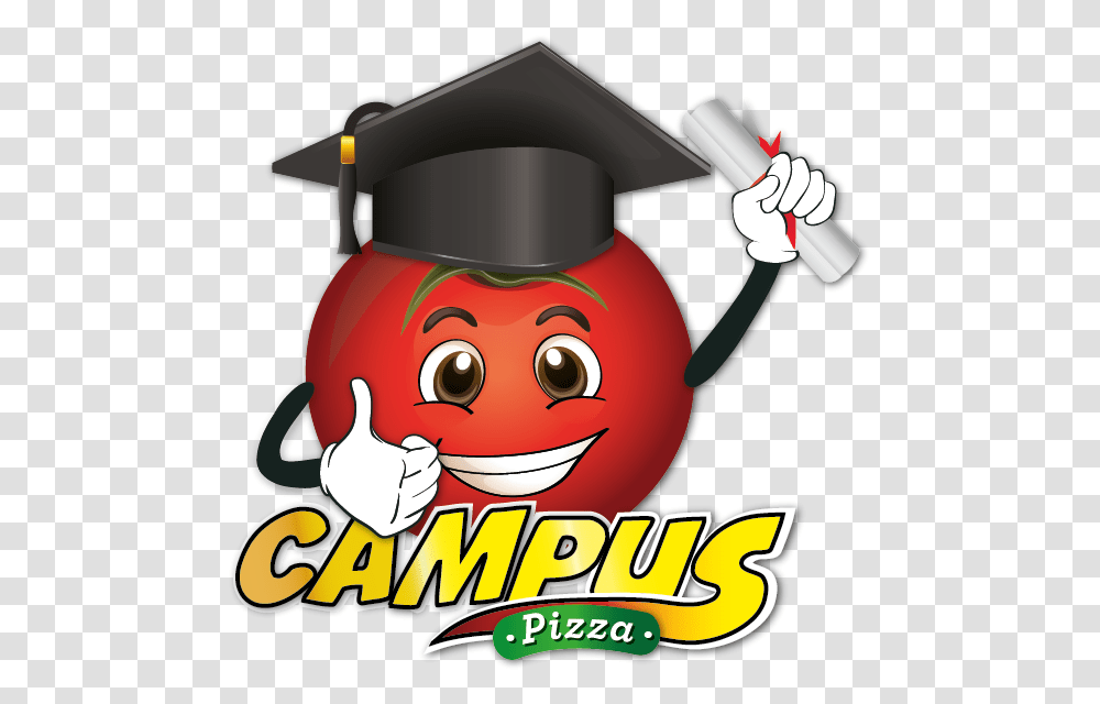 Campus Pizza, Label, Graduation, Lawn Mower Transparent Png