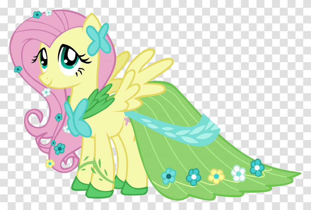 Can Anybody Draw A Fluttershy School Of Dragons How My Little Pony Fluttershy Dress, Floral Design, Pattern Transparent Png