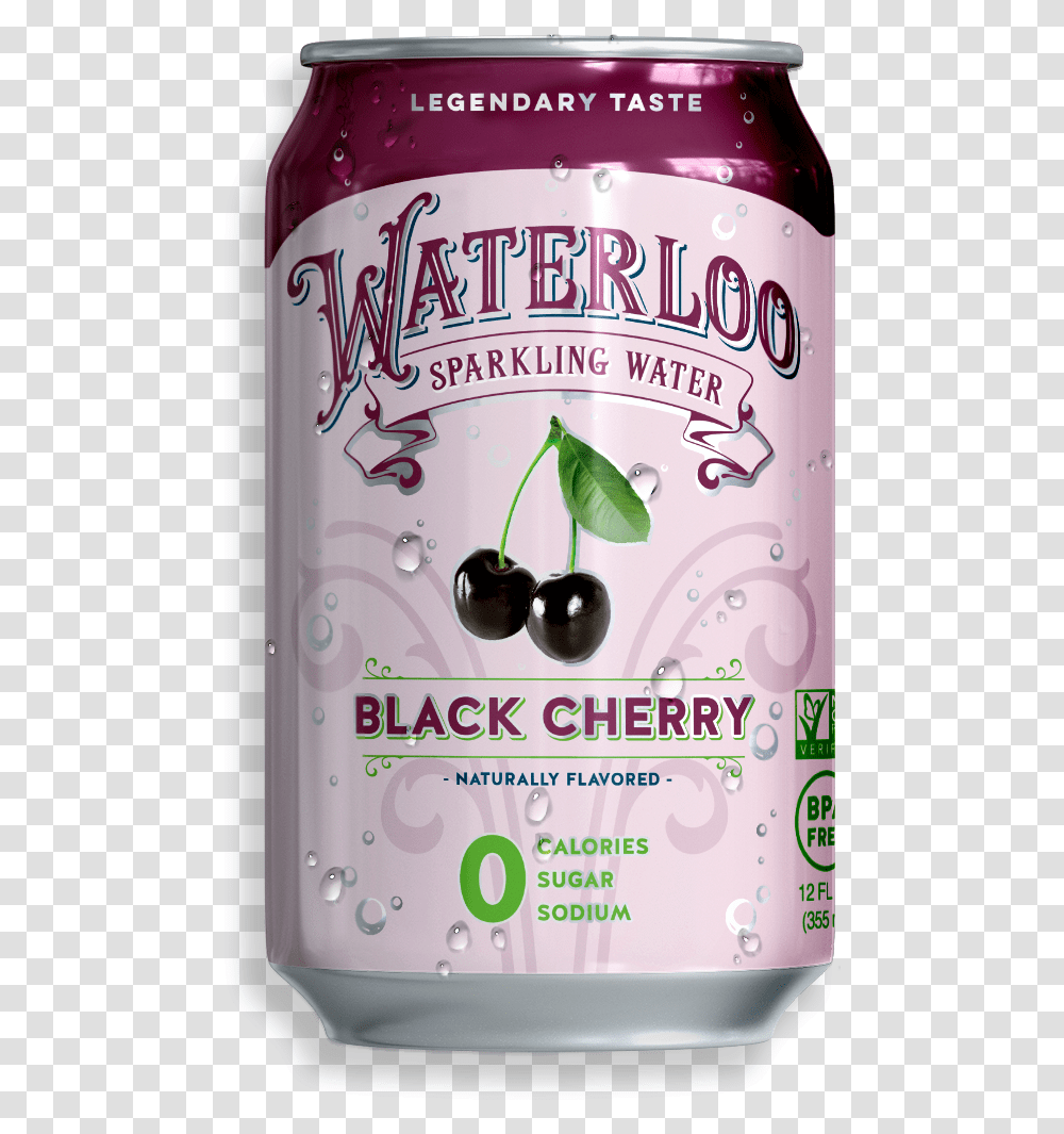 Can Blackcherry Waterloo Sparkling Water, Plant, Fruit, Food, Mobile Phone Transparent Png